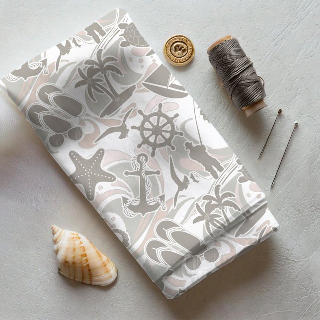 Taupe-ID839 för Nautical Beach Mönster Tyg (Skapare uppladdad)