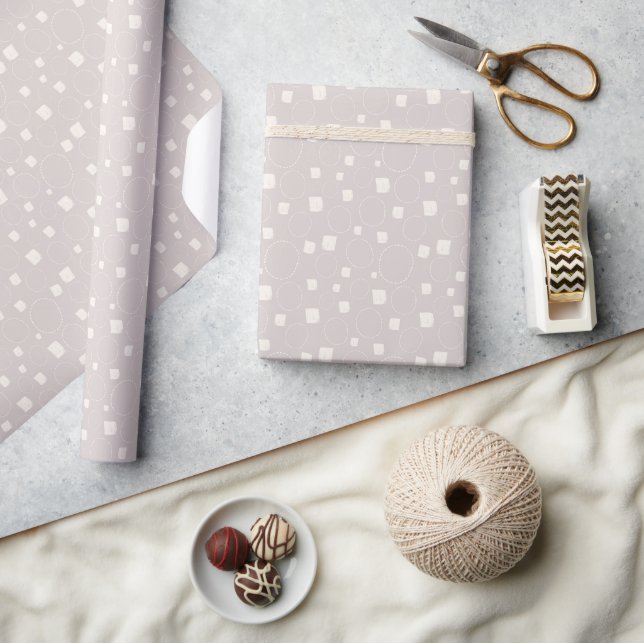 Taupe Ivory Neutralt Abstrakt Modern minimalist Presentpapper (Hantverk)