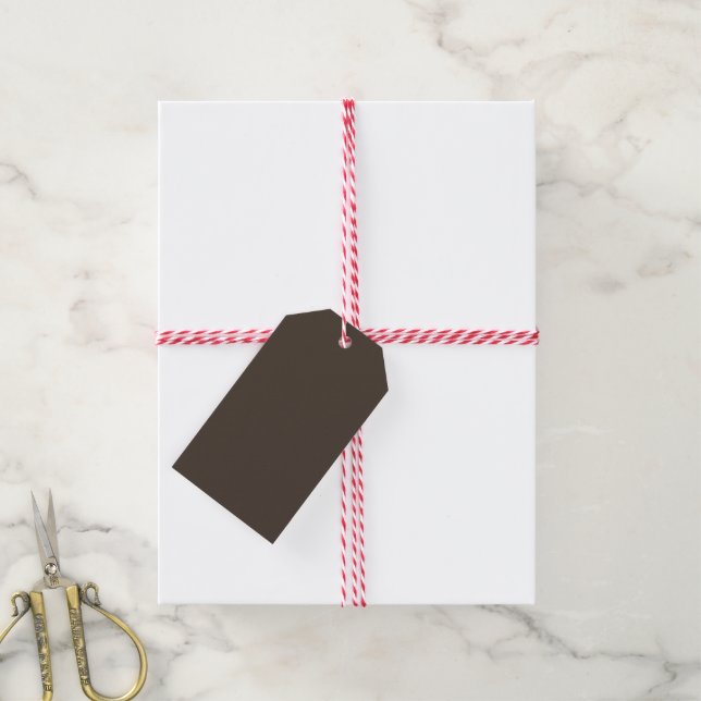 Taupe Kraft Presentetikett (Med Snöre)
