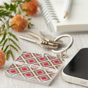 Taupe, lätt genomskinlig, Shock rosa Ikat Diamonds
