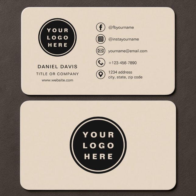 Taupe-logotyp Visitkort (Skapare uppladdad)