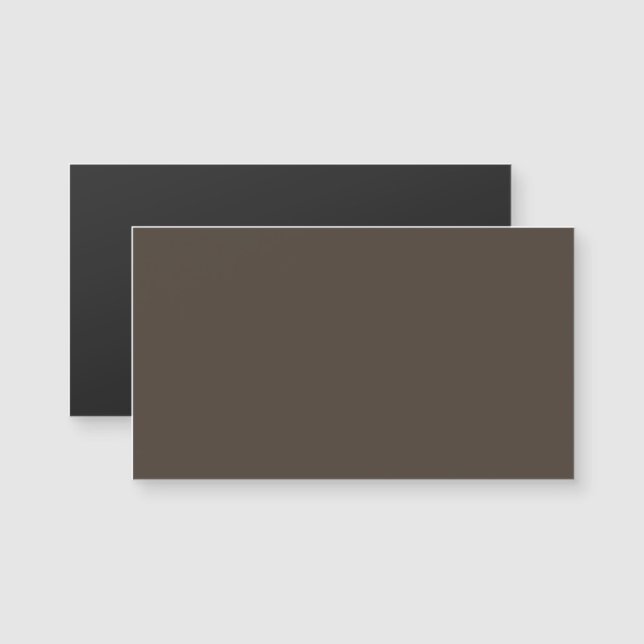 Taupe Magnetisk Visitenkort (Fram/baksida)