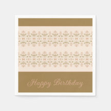 Taupe med Rosa Blommigt