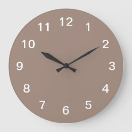 Taupe-minimalistiskt krylväggslås stor klocka