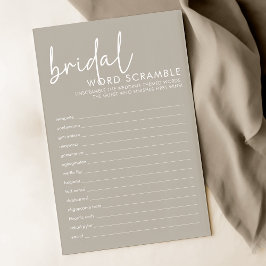 Taupe-minimalistiskt spel för Ord-skramble Möhippa