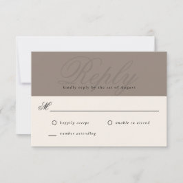Taupe Modern Elegant Minimal monogramOSA OSA Kort