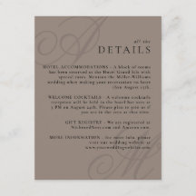 Taupe Modern Kant Eleganta Monogramdetaljer