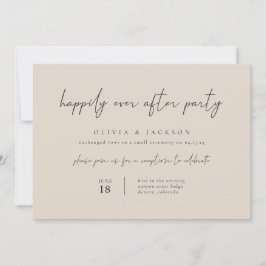 Taupe Modern, lyckligtvis allt efter gruppinbjudan Inbjudningar