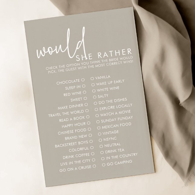 "Taupe Modern" skulle hon hellre Möhippa spel (Skapare uppladdad)