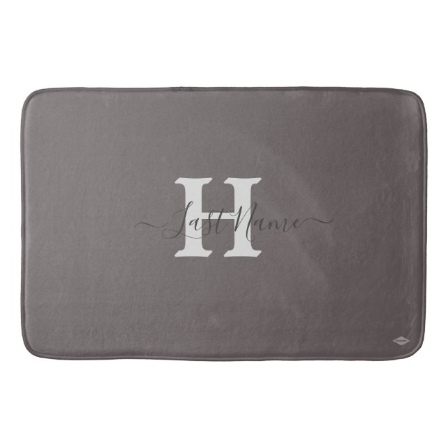 Taupe Monogram Bath Mat HAMbyWG Badrumsmatta (Framsidan)