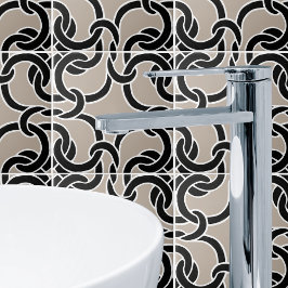 Taupe- och Black Celtic Knot Seamless Mönster Tile Kakelplatta