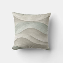 Taupe och Blue Watercolor Coastal Vågar