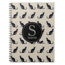 Taupe och Watercolor Black Cat Lover