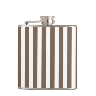 Taupe och white candy rand fickplunta
