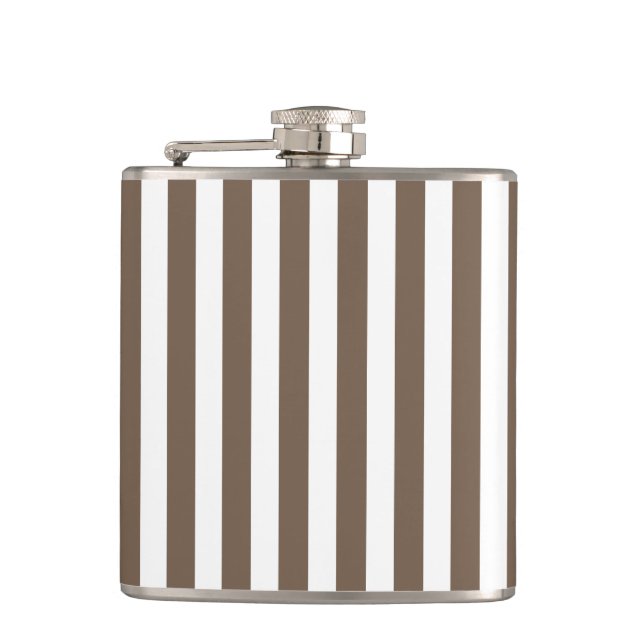 Taupe och white candy rand fickplunta (Framsidan)