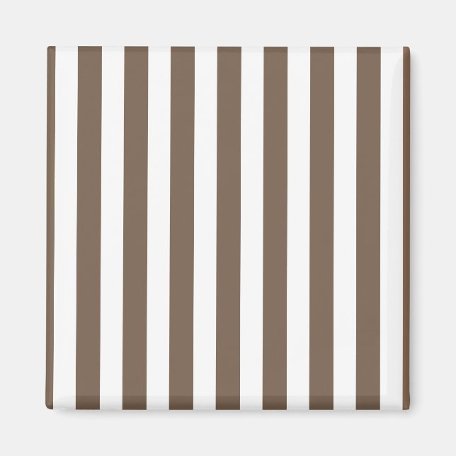 Taupe och white candy rand magnet (Framsidan)