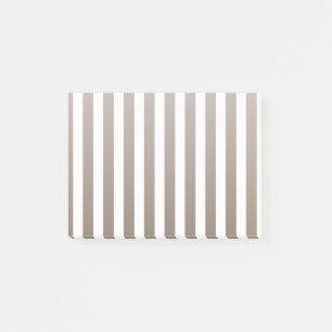 Taupe och white candy rand post-it block