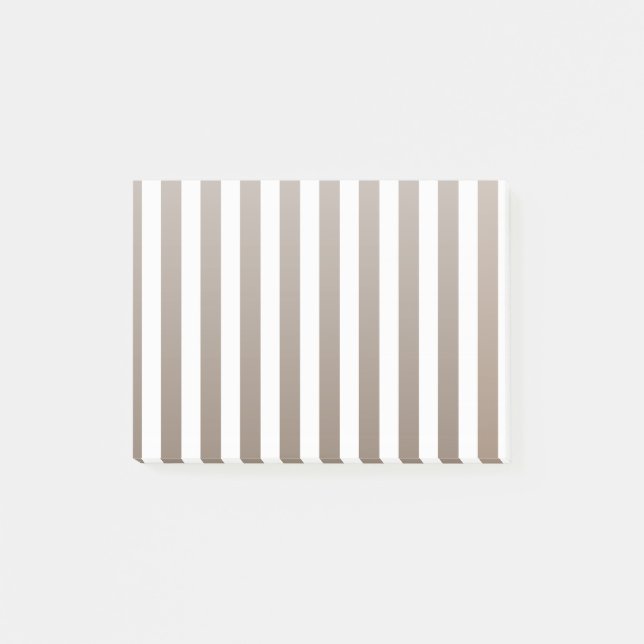 Taupe och white candy rand post-it block (Framsida)