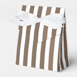 Taupe och white candy rand presentaskar