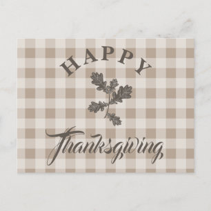 Taupe Play Modern Foliage Happy thanksgiving Helg Vykort