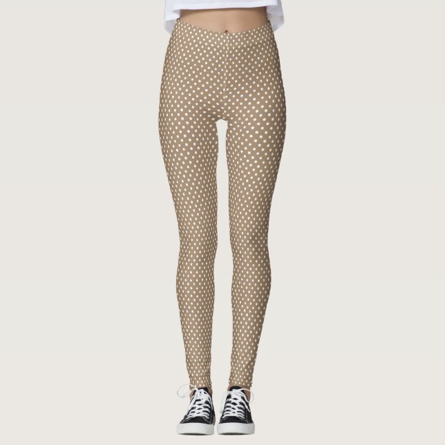 Taupe prickiga leggings för alla tillfällen (Framsida)