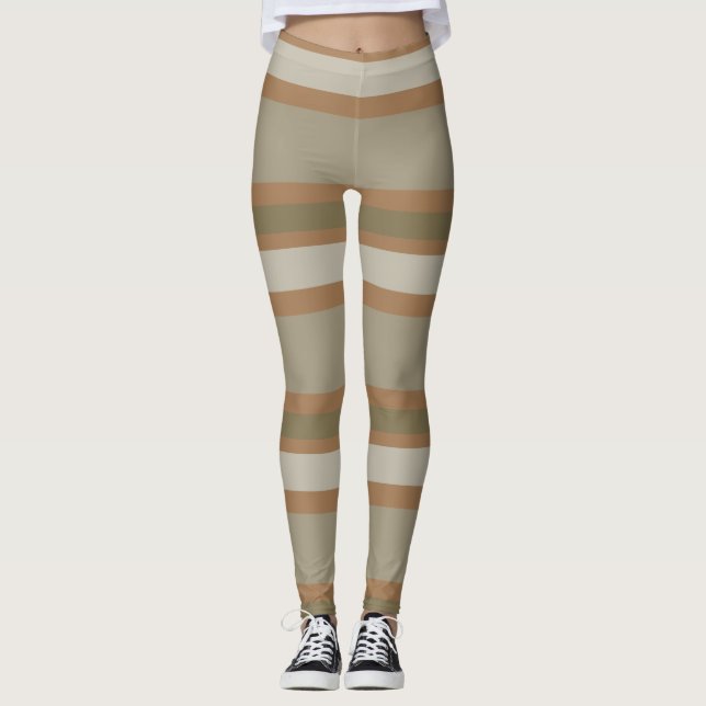 Taupe Rand Leggings (Framsida)
