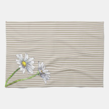 Taupe-randig blommig akvarelldaisy