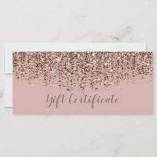 Taupe Rodnad Rosa Brons Glitter Presentkort