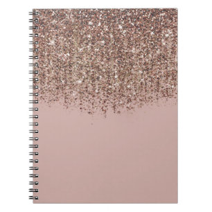 Taupe Rosa Bronze Ro Guld Glitter Glam Anteckningsbok