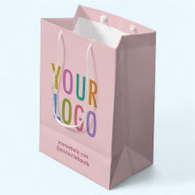 Taupe Rosa Papper Gift Bag Anpassningsbar Business