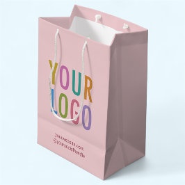 Taupe Rosa Papper Gift Bag Anpassningsbar Business