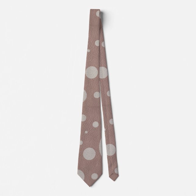 Taupe Scattered Spots on Mink Leather Struktur Slips (Framsida)