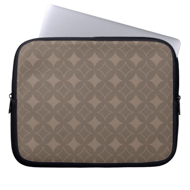 Taupe shippo laptop sleeve (Framsidan)