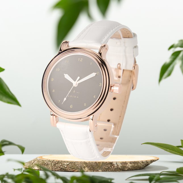 Taupe silver personlig eWatch Watch Armbandsur (Skapare uppladdad)