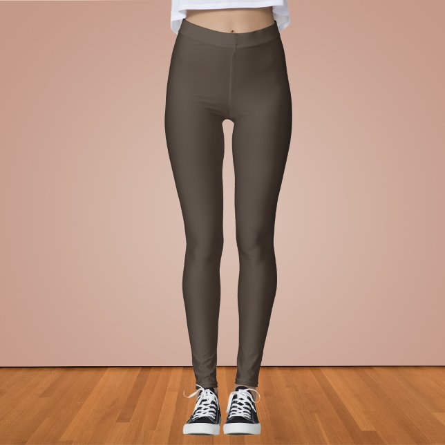 Taupe Solid Färg Leggings (Skapare uppladdad)