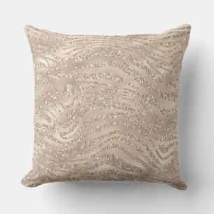 Taupe Sparkle Designer Kastkudde Kudde