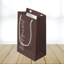 Taupe Stilized Script Bröllop Bridesmaid