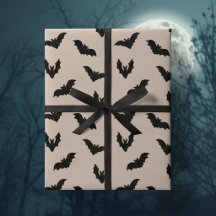 Taupe Svarta Kusliga Fladdermöss Spökar Halloween