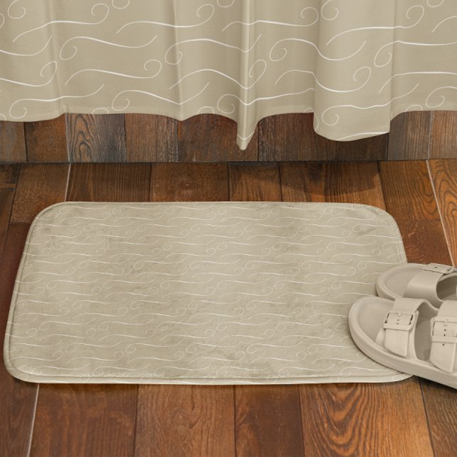 Taupe Swirls Badrumsmatta (Skapare uppladdad)