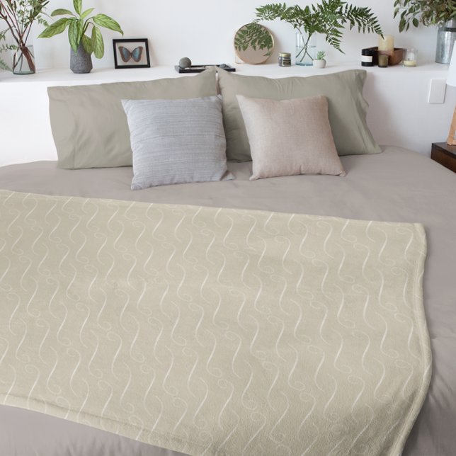 Taupe Swirls Fleecefilt (Skapare uppladdad)