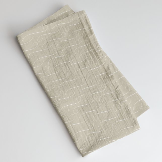Taupe Swirls Kökshandduk (Skapare uppladdad)