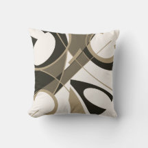 Taupe Tan Black on Offwhite Diagonal Art Abstrakt