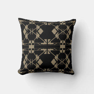 Taupe Tan Black Southwest Native American look Kudde