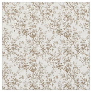 Taupe Toile med Ro och Grenar Tyg