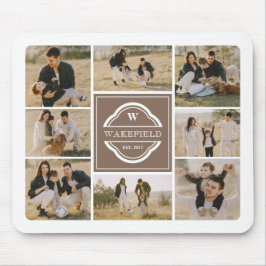 Taupe White Monogram & Year Photo Collage Musmatta