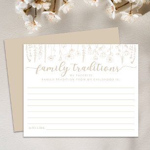Taupe Wildflower Familjetraditioner Baby Shower