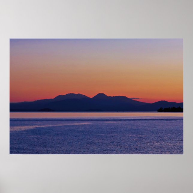 Taupo Sunset Poster (Framsidan)