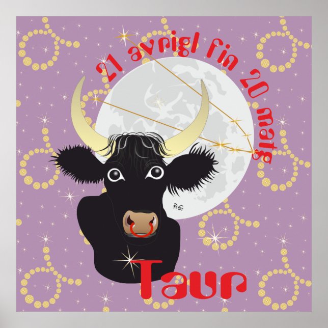 Taur 21 avrigl fin 20 matg Placat Poster (Framsidan)