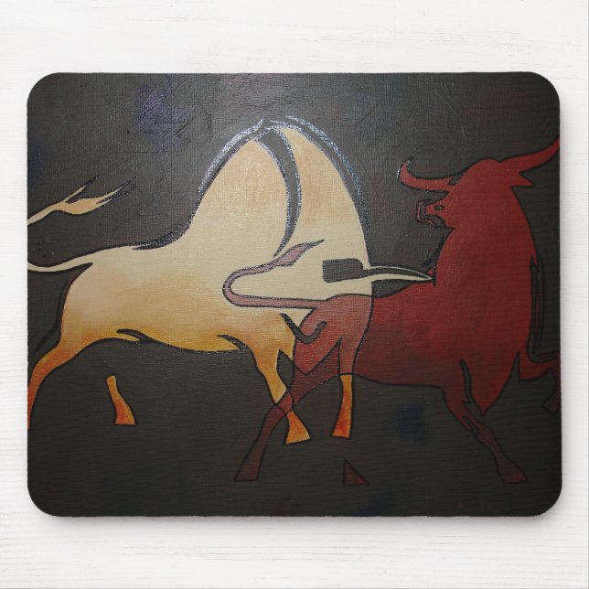 Taurean Bulls Animal Abstrakt Art Musmatta (Framsidan)