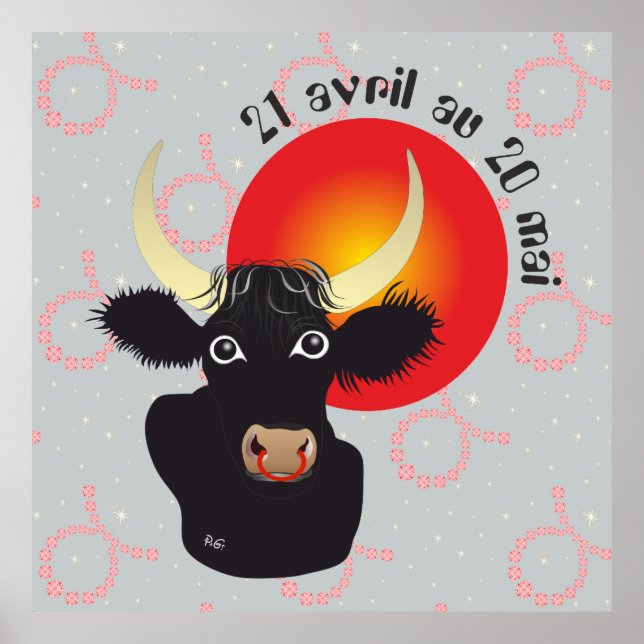 Taureau 21 avril au 20 mai Poster (Framsidan)
